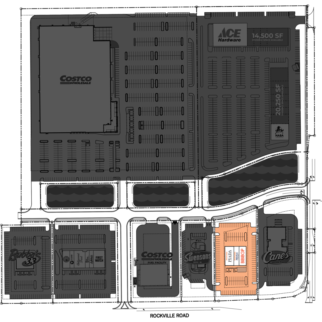 Harvest Landing retail center property map showcasing Lot 4